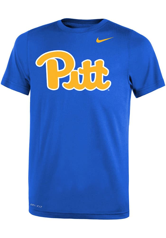 Nike Pitt Panthers Blue Primary Logo Short Sleeve Tee