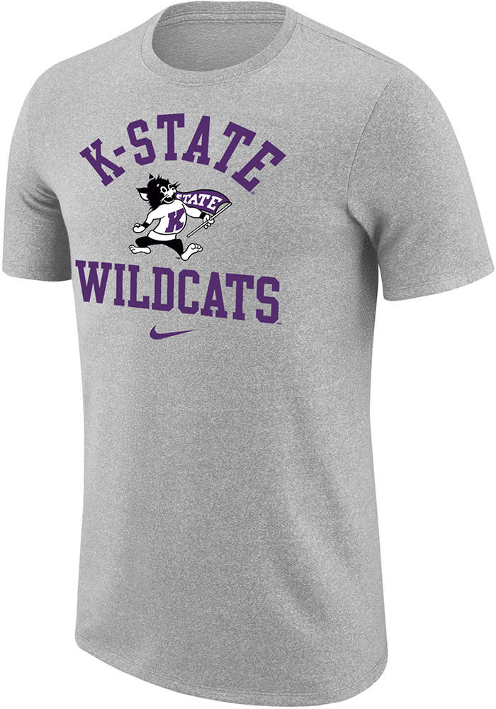 Nike K-State Wildcats Grey Marled Short Sleeve T Shirt