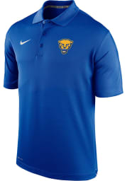 Nike Pitt Panthers Mens Blue Varsity Short Sleeve Polo