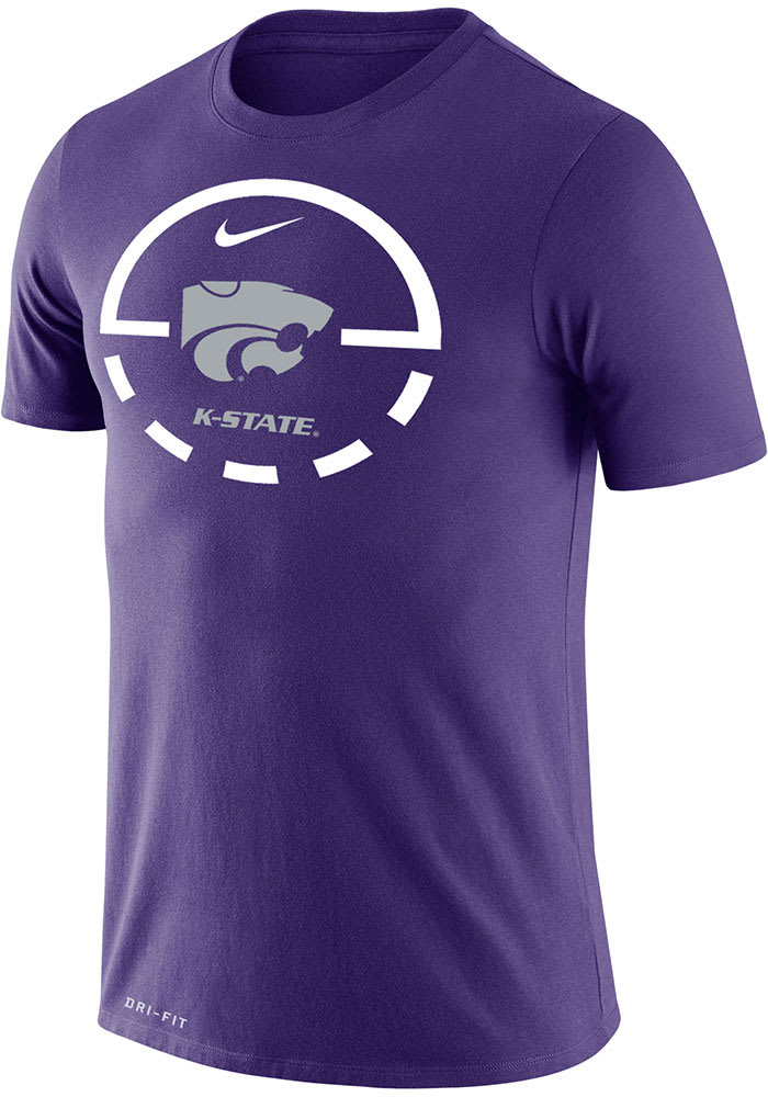 Nike K-State Wildcats Purple Legend Basketball Key Short Sleeve T Shirt
