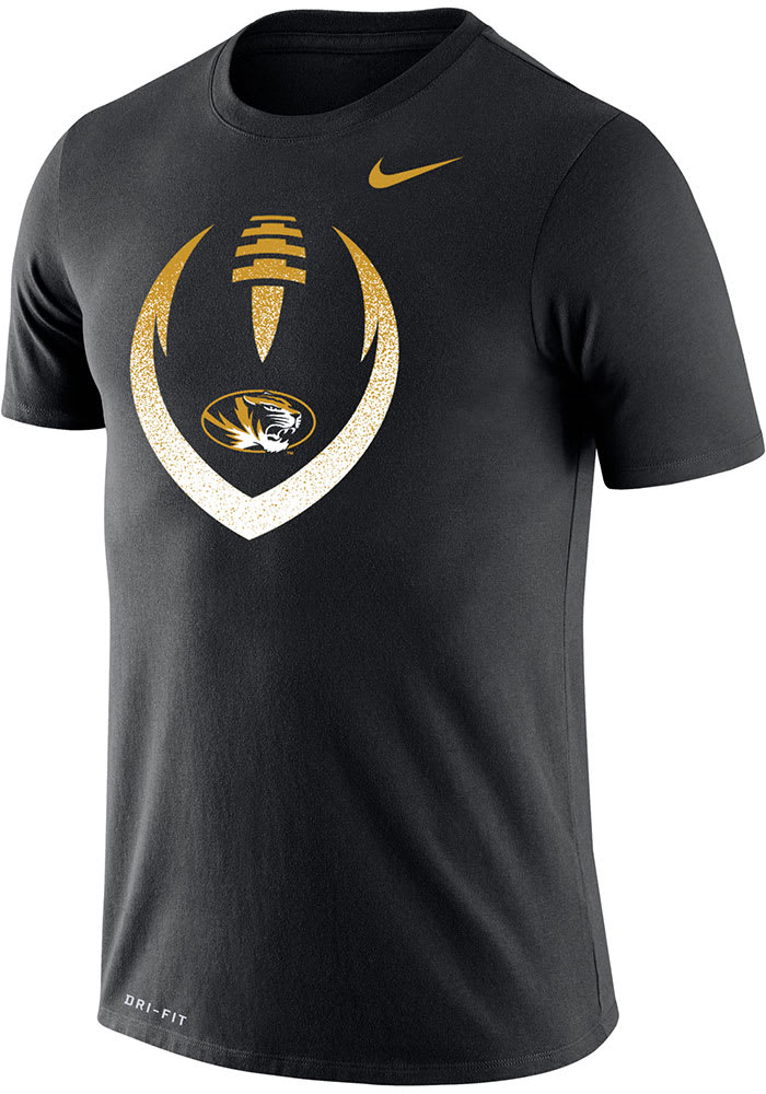Nike Missouri Tigers Black Football Icon Short Sleeve T Shirt