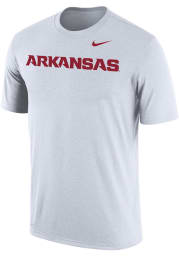 Nike Arkansas Razorbacks White Word Short Sleeve T Shirt