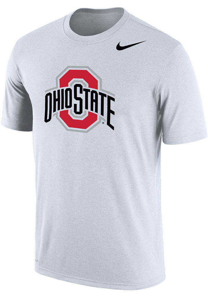 Nike Ohio State Buckeyes White Logo Short Sleeve T Shirt