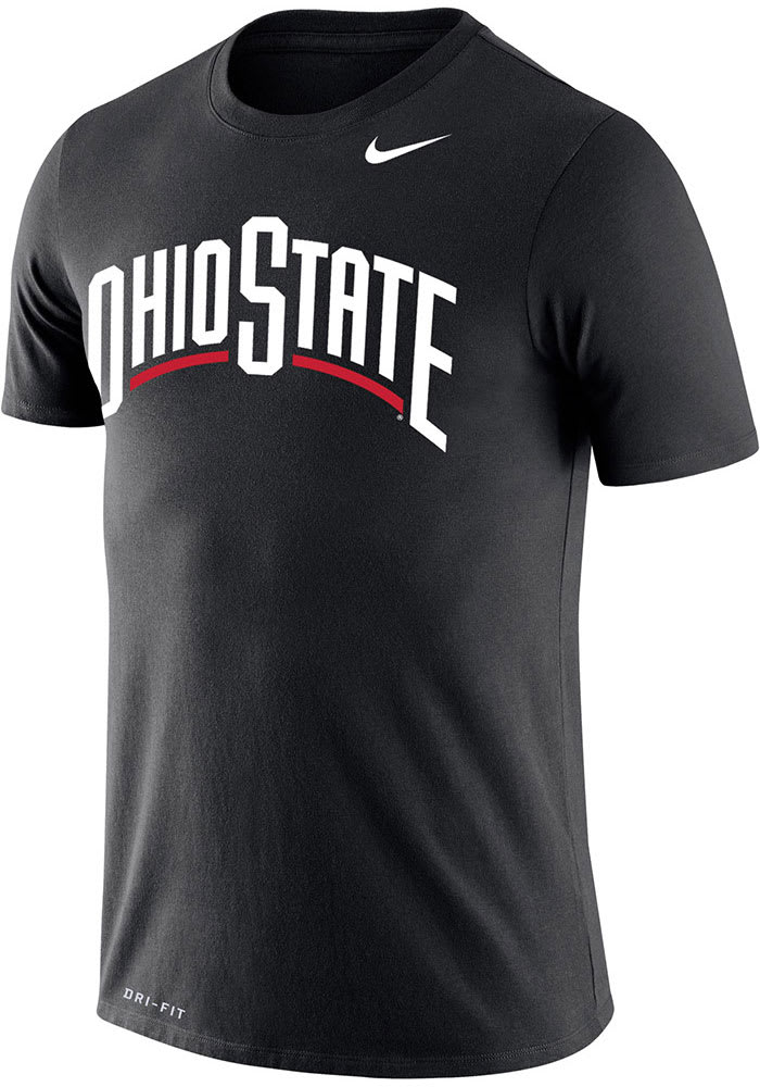 Nike Ohio State Buckeyes Black Word Short Sleeve T Shirt