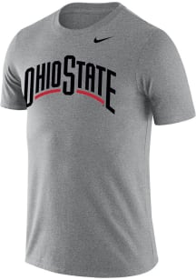 Ohio State Buckeyes Grey Nike Word Short Sleeve T Shirt