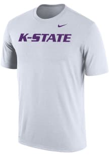 Nike K-State Wildcats White Word Short Sleeve T Shirt