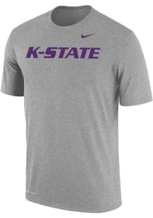 Nike K-State Wildcats Grey Word Short Sleeve T Shirt