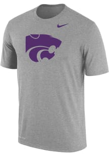 Nike K-State Wildcats Grey Logo Short Sleeve T Shirt