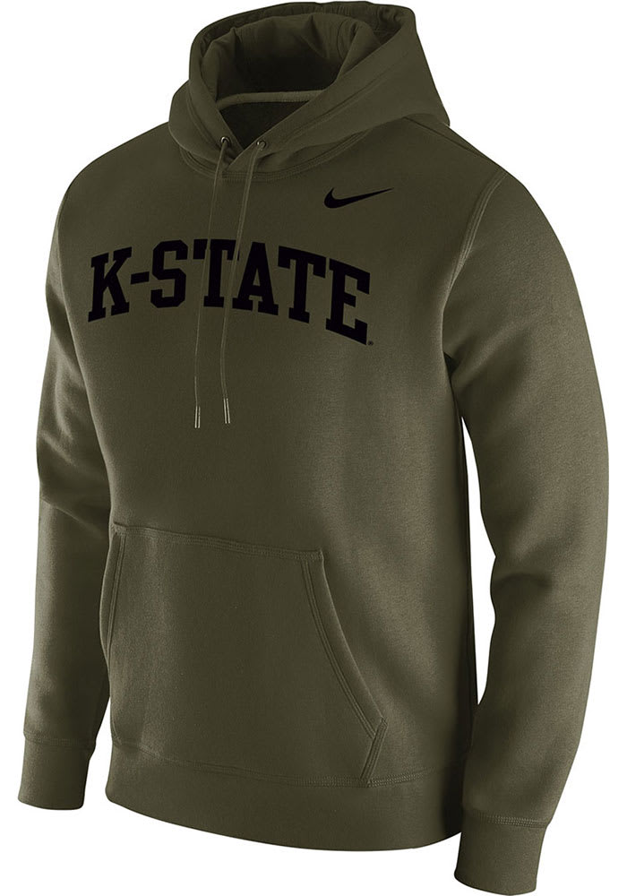 Nike K State Wildcats Olive Hoodie Olive