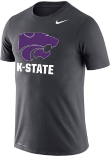 Nike K-State Wildcats Grey Dri-FIT Arch Mascot Short Sleeve T Shirt