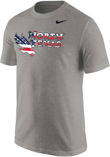 Nike North Texas Mean Green Grey Americana Short Sleeve T Shirt