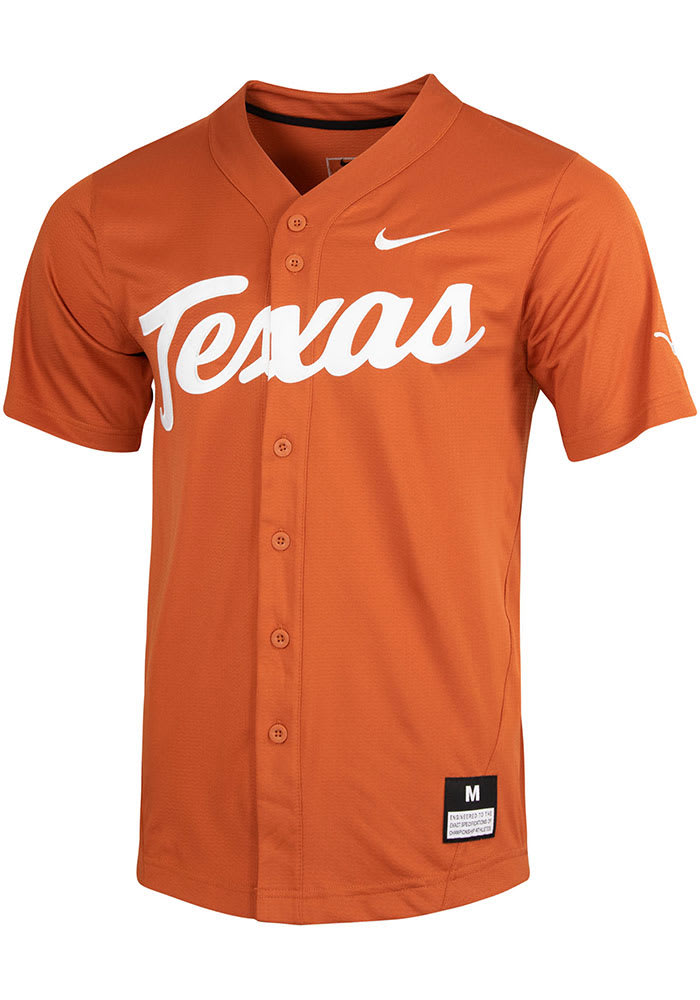 Nike Texas Longhorns Replica Baseball Jersey - Burnt Orange