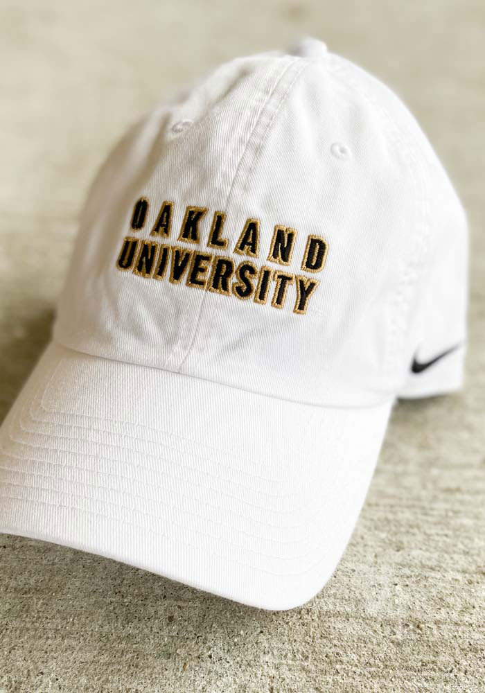 Nike Oakland University Golden Grizzlies Campus Adjustable Hat - White