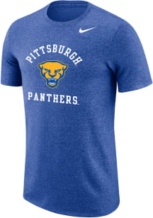 Nike Pitt Panthers Blue Marled Short Sleeve T Shirt