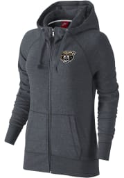 Nike Oakland University Golden Grizzlies Womens Grey Gym Vintage Long Sleeve Full Zip Jacket