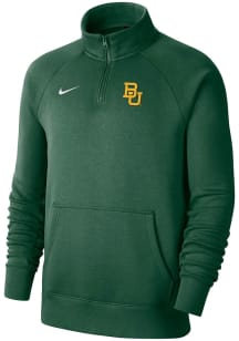 Nike Baylor Bears Mens Green Club Long Sleeve 1/4 Zip Pullover
