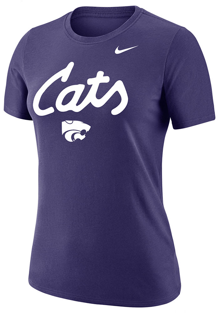 Nike K-State Wildcats Lavender Script Varsity Short Sleeve Polo, Lavender, 100% POLYESTER, Size S, Rally House