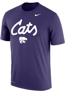 Nike K-State Wildcats Purple Dri-FIT Cats Script Short Sleeve T Shirt