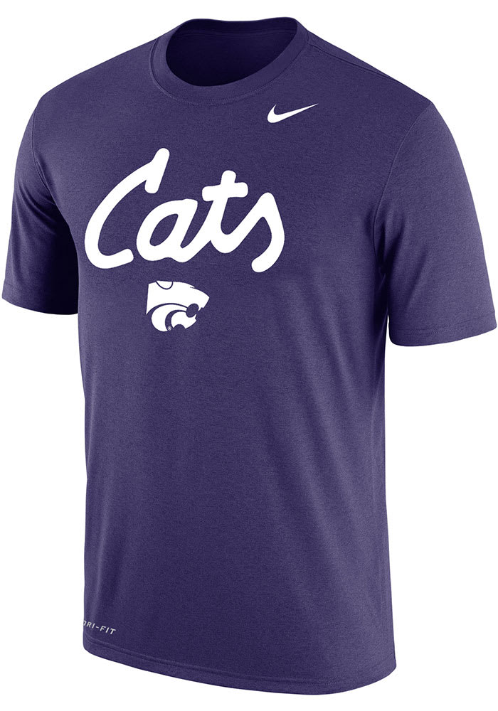 Nike K-State Wildcats Purple Dri-FIT Cats Script Short Sleeve T Shirt