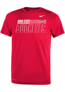 Nike Ohio State Buckeyes Youth Cardinal Legend Sideline Short Sleeve T-Shirt