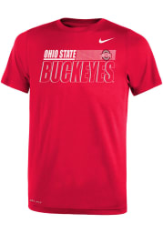 Nike Ohio State Buckeyes Youth Cardinal Legend Sideline Short Sleeve T-Shirt