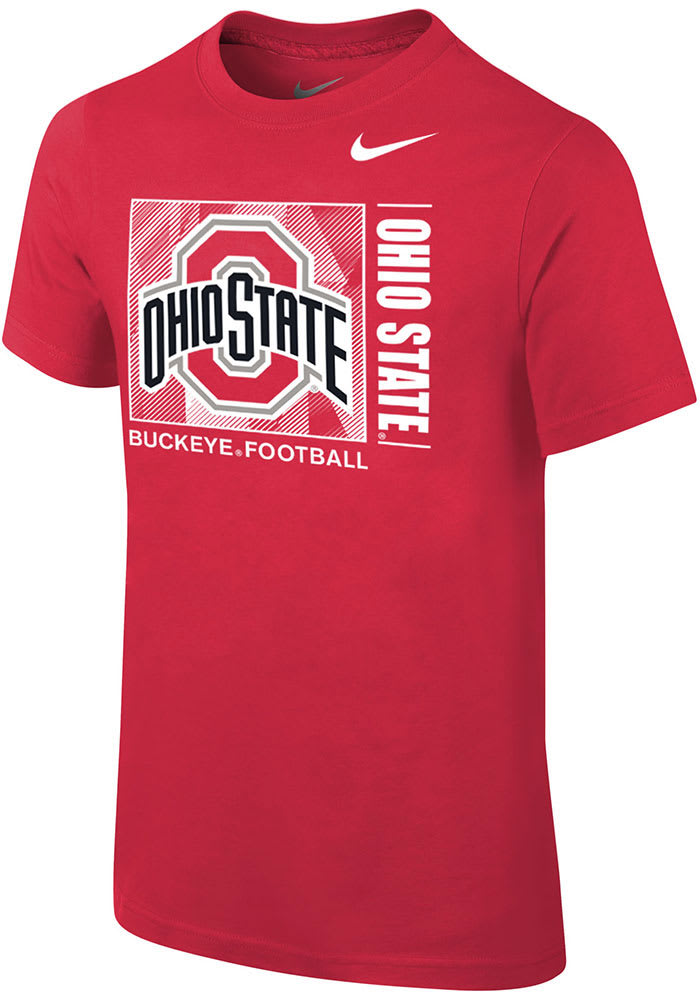 Nike Ohio State Buckeyes Youth Cardinal LR Facility Sideline Short Sleeve T-Shirt