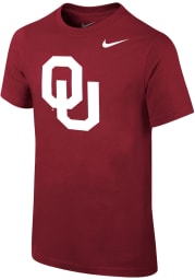 Nike Oklahoma Sooners Youth Cardinal Primary Logo Short Sleeve T-Shirt
