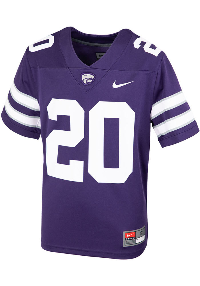 Nike K-State Wildcats Boys Purple Sideline Replica Football Jersey