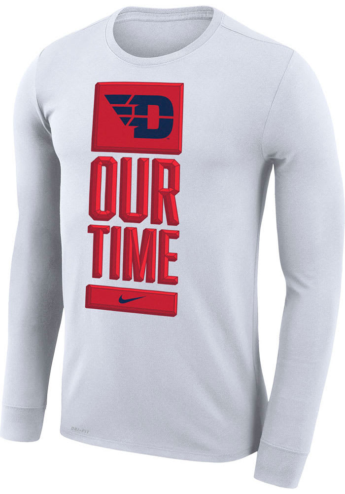 Nike Dayton Flyers White Bench Legend Long Sleeve T-Shirt