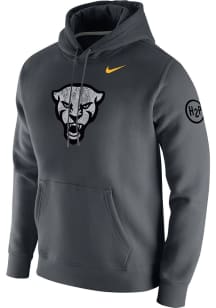 Nike Pitt Panthers Mens Grey Forged The Future Club Fleece Long Sleeve Hoodie
