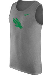 Nike North Texas Mean Green Mens Grey DriFit Logo Short Sleeve Tank Top