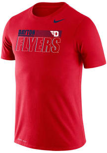 Nike Dayton Flyers Red Legend Sideline Short Sleeve T Shirt