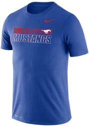 Nike SMU Mustangs Blue Legend Sideline Short Sleeve T Shirt