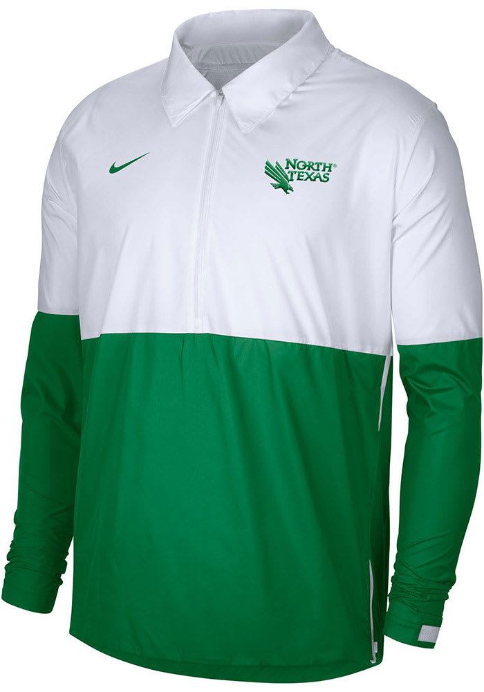 Nike North Texas Mean Green Mens White Coach Light Weight Jacket