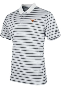 Nike Texas Longhorns Mens Grey Golf Victory Stripe Short Sleeve Polo