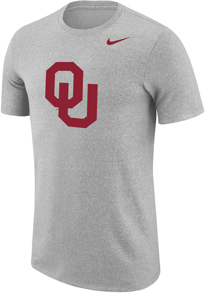 Nike Oklahoma Sooners Grey Marled Short Sleeve T Shirt