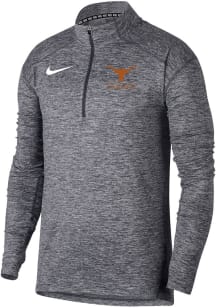 Nike Texas Longhorns Mens Charcoal Heather Element Long Sleeve 1/4 Zip Pullover