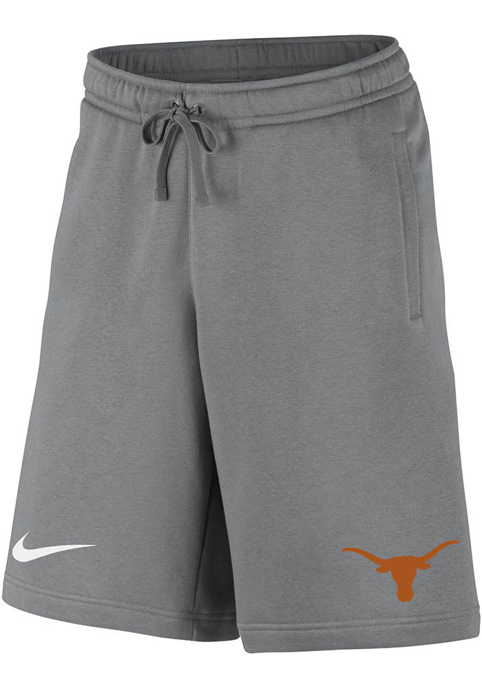 Nike Texas Longhorns Mens Grey Club Fleece Shorts