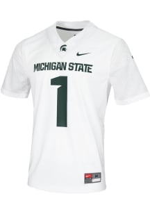 Nike Michigan State Spartans White Game Football Jersey