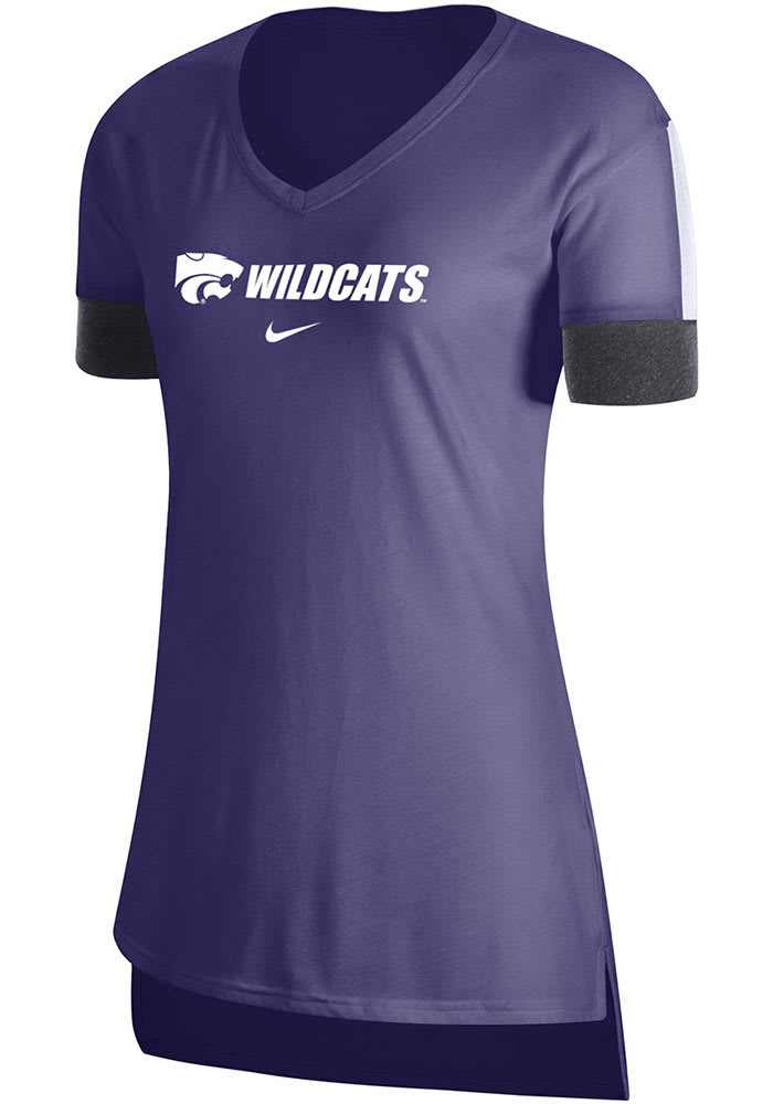 Nike K-State Wildcats Womens Purple Driblend Fan Short Sleeve T-Shirt