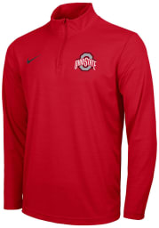 Nike Ohio State Buckeyes Mens Red Intensity Long Sleeve 1/4 Zip Pullover