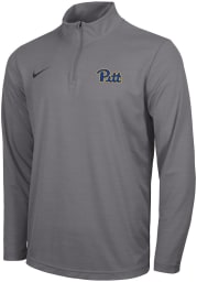 Nike Pitt Panthers Mens Grey Intensity Long Sleeve 1/4 Zip Pullover