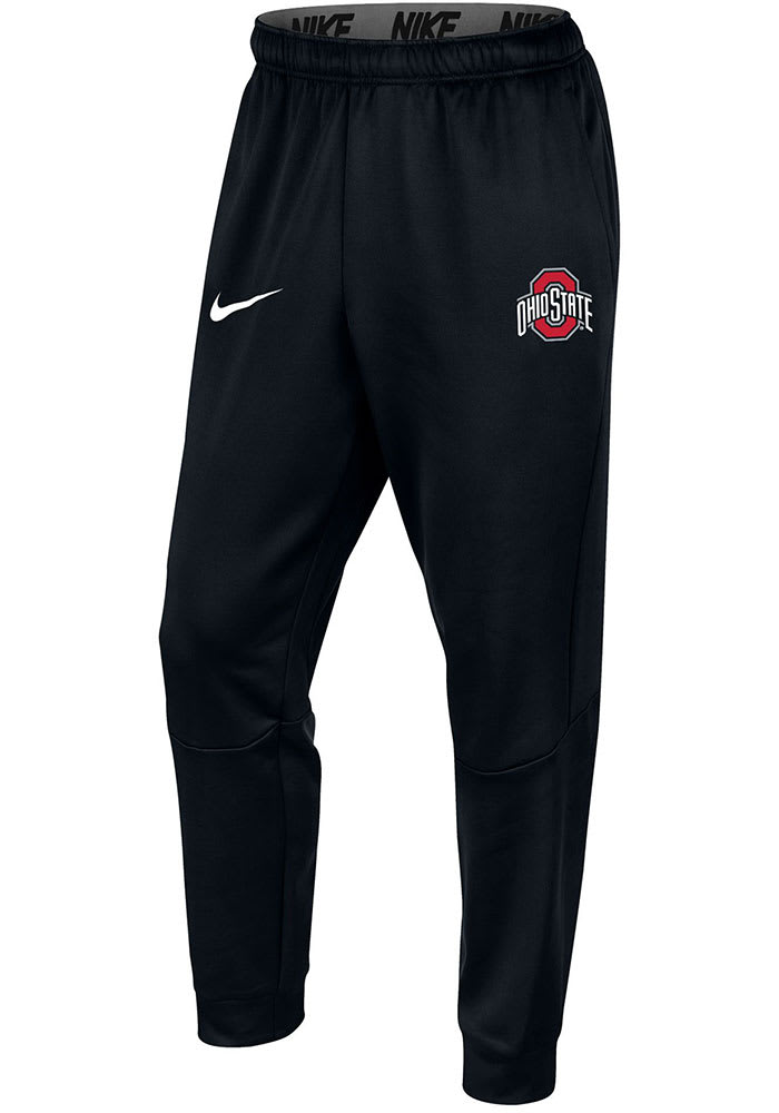 The Ohio State University Buckeyes Nike Black Therma Tapered Pants