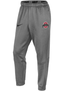 Mens Ohio State Buckeyes Grey Nike Therma Tapered Pants