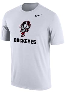 Ohio State Buckeyes White Nike Dri-FIT Name Drop Short Sleeve T Shirt