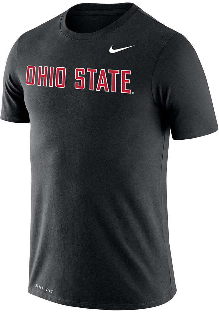 Nike Ohio State Buckeyes Black Legend Wordmark Short Sleeve T Shirt