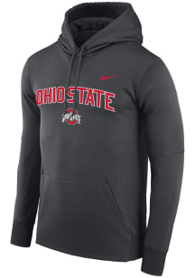 Mens Ohio State Buckeyes Black Nike Therma Essential Long Sleeve Hoodie
