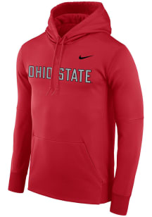 Nike Ohio State Buckeyes Mens Red Therma Essential Hood