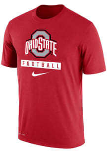 Nike Ohio State Buckeyes Red Football Dri-FIT Short Sleeve T Shirt