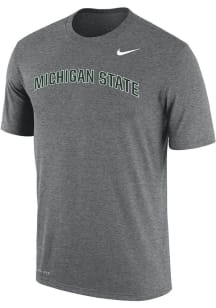 Nike Michigan State Spartans Grey Dri-FIT Arch Name Short Sleeve T Shirt
